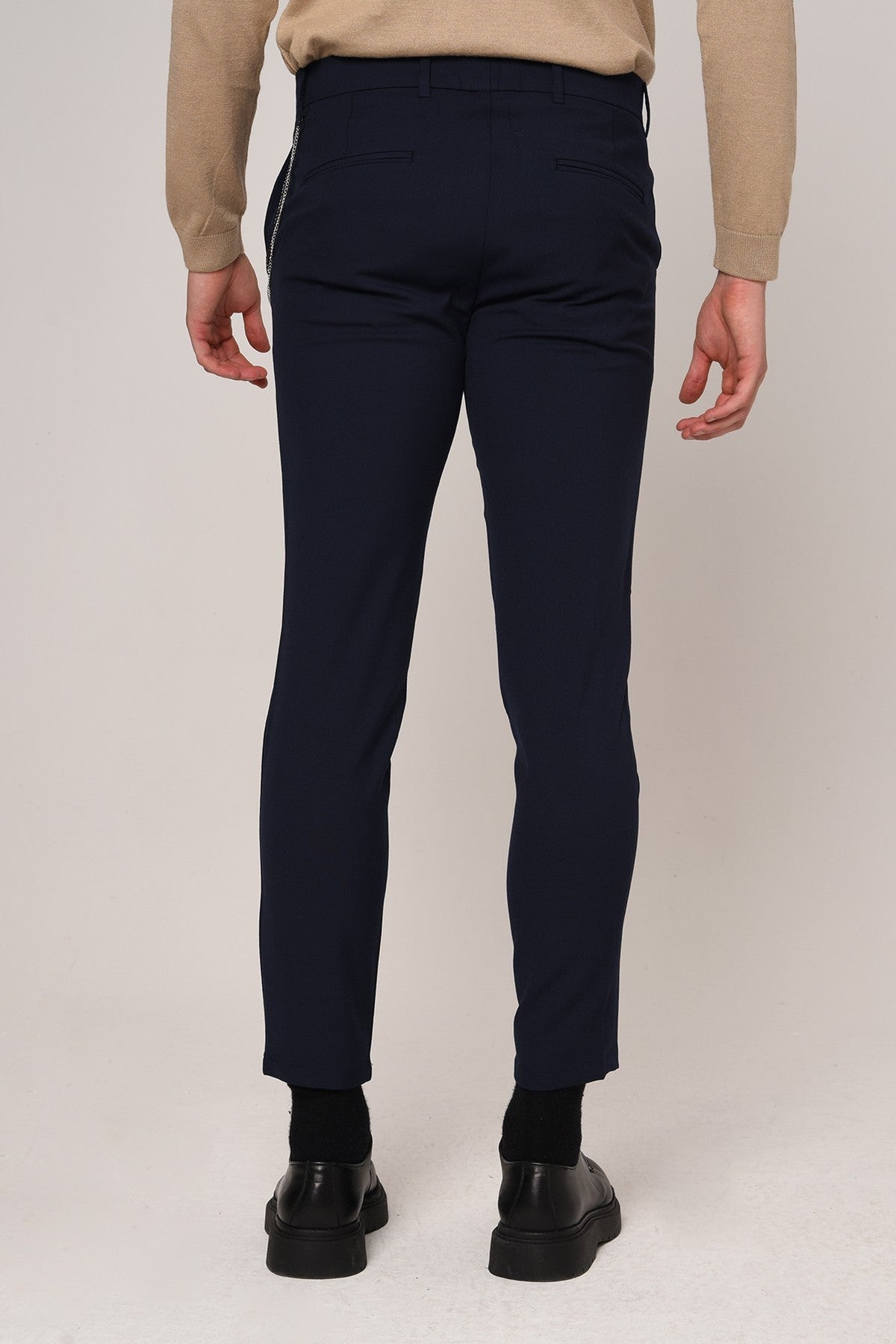 Erkek Aksesuar Detaylı Slim Fit Pantolon