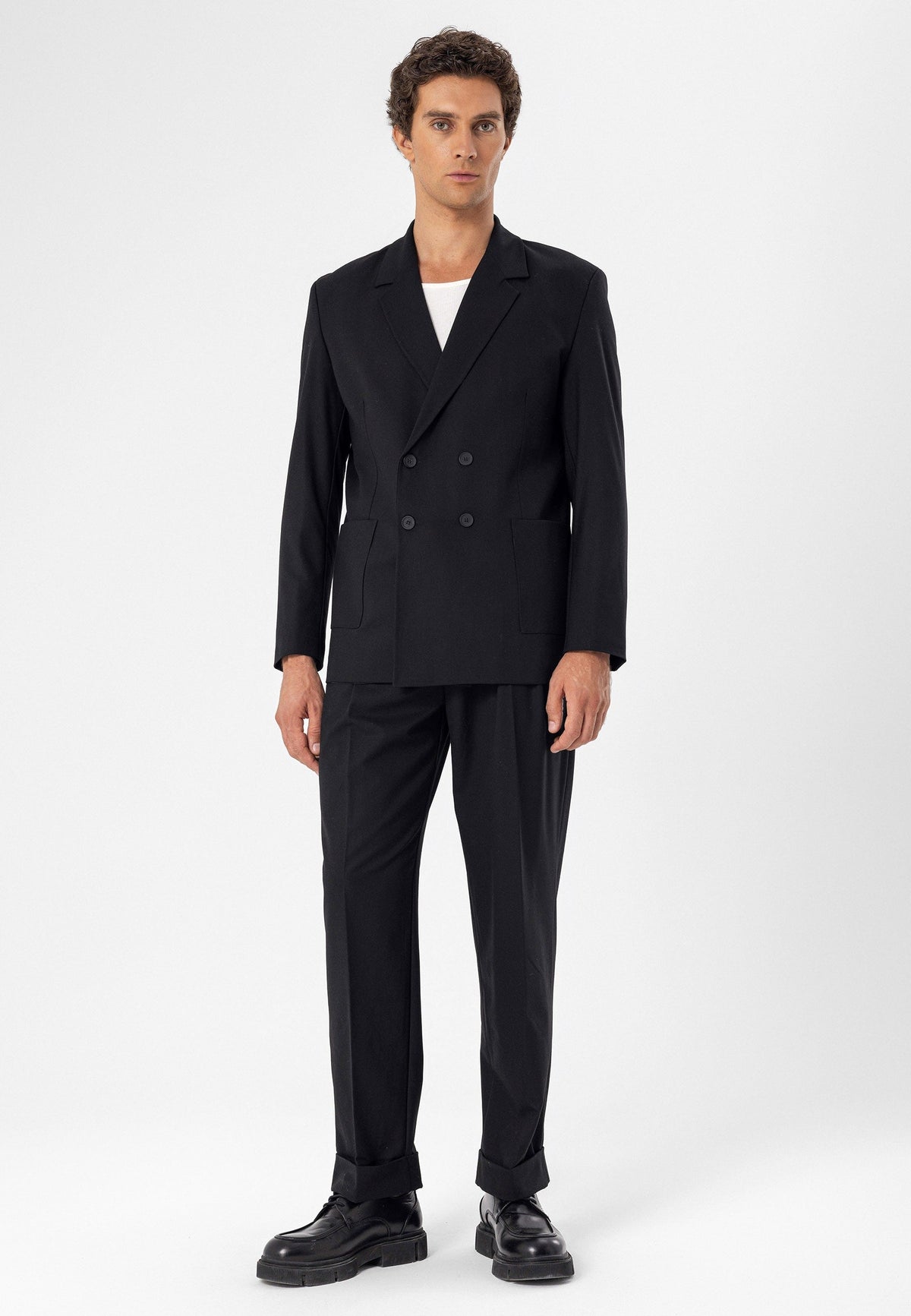 Antioch Torba Cepli Kruvaze Erkek Blazer Ceket