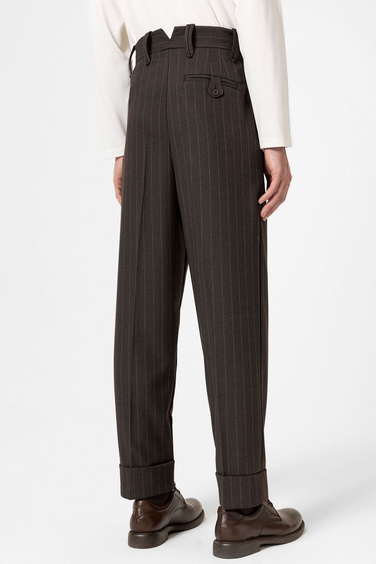 Antioch Yüksek Bel Çizgili Relaxed Fit Erkek Pantolon