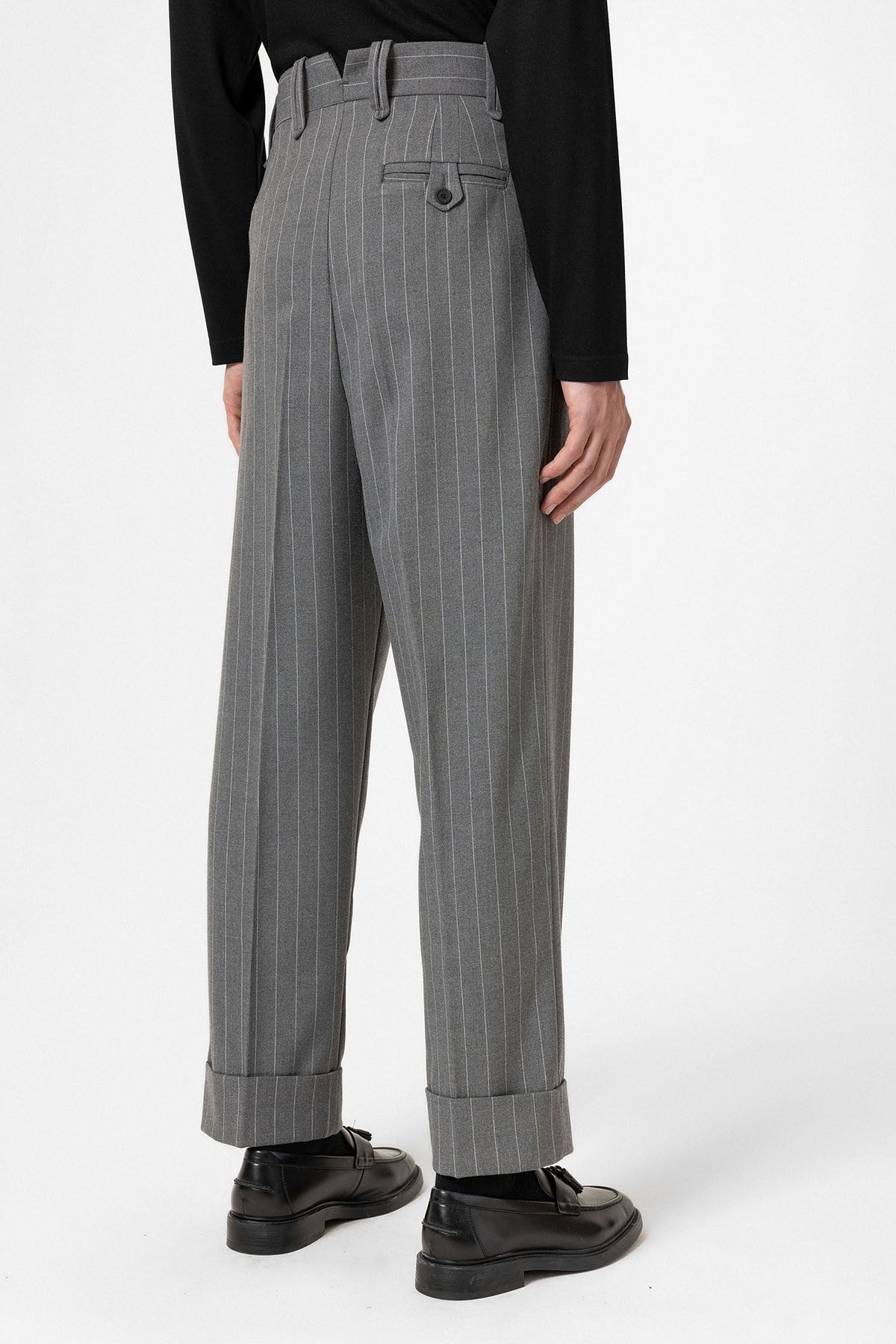 Antioch Yüksek Bel Çizgili Relaxed Fit Erkek Pantolon