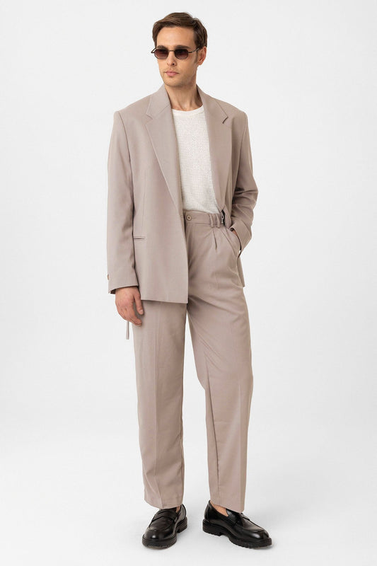 Çift Pileli Baggy Fit Erkek Pantolon