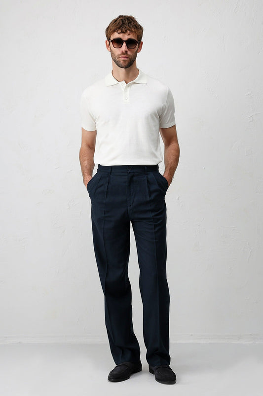 Antioch Keten Karışımlı Erkek Baggy Pantolon