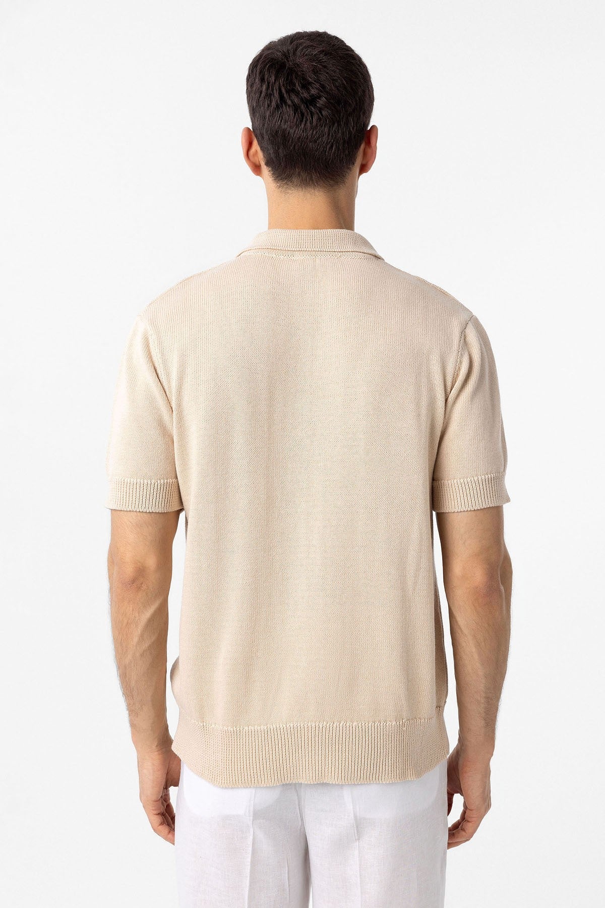 100% Pamuk Polo Yaka Triko T-Shirt