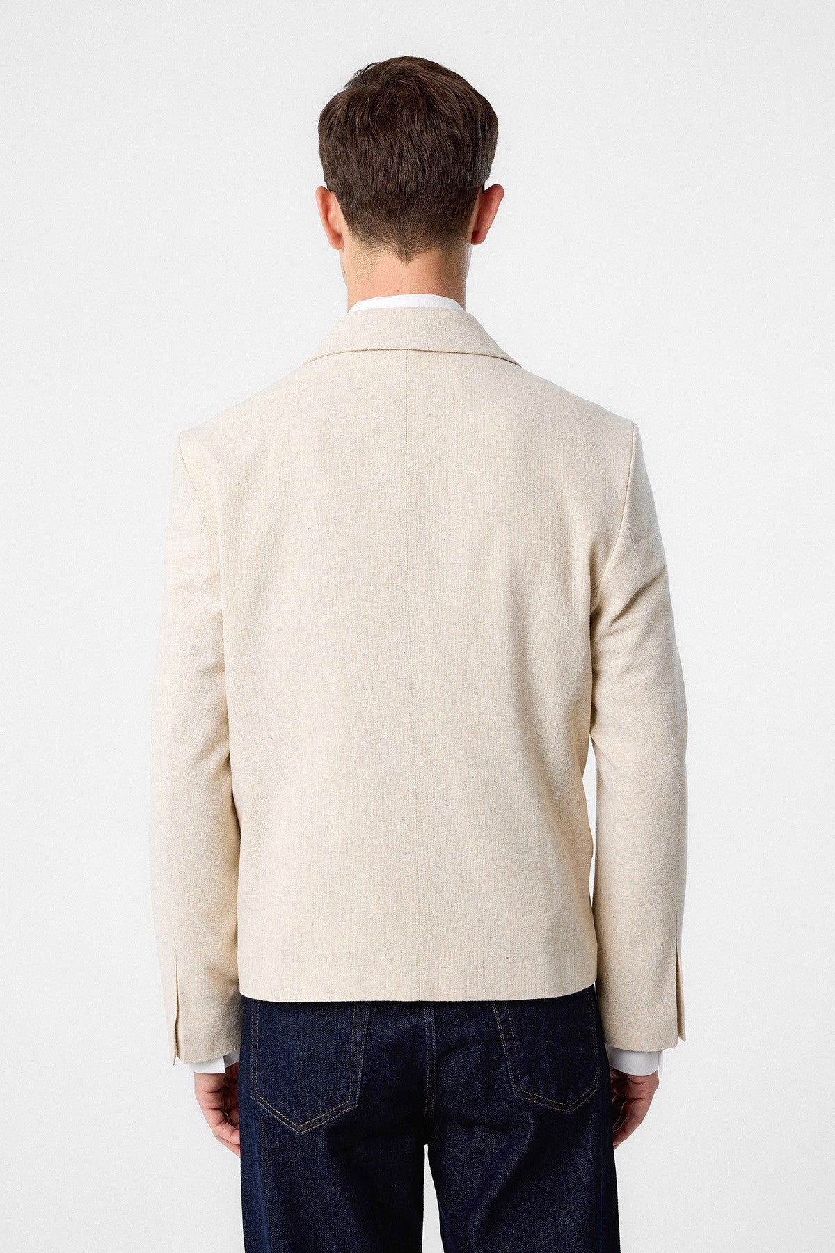 Antioch Relax Fit Kruvaze Crop Erkek Blazer Ceket