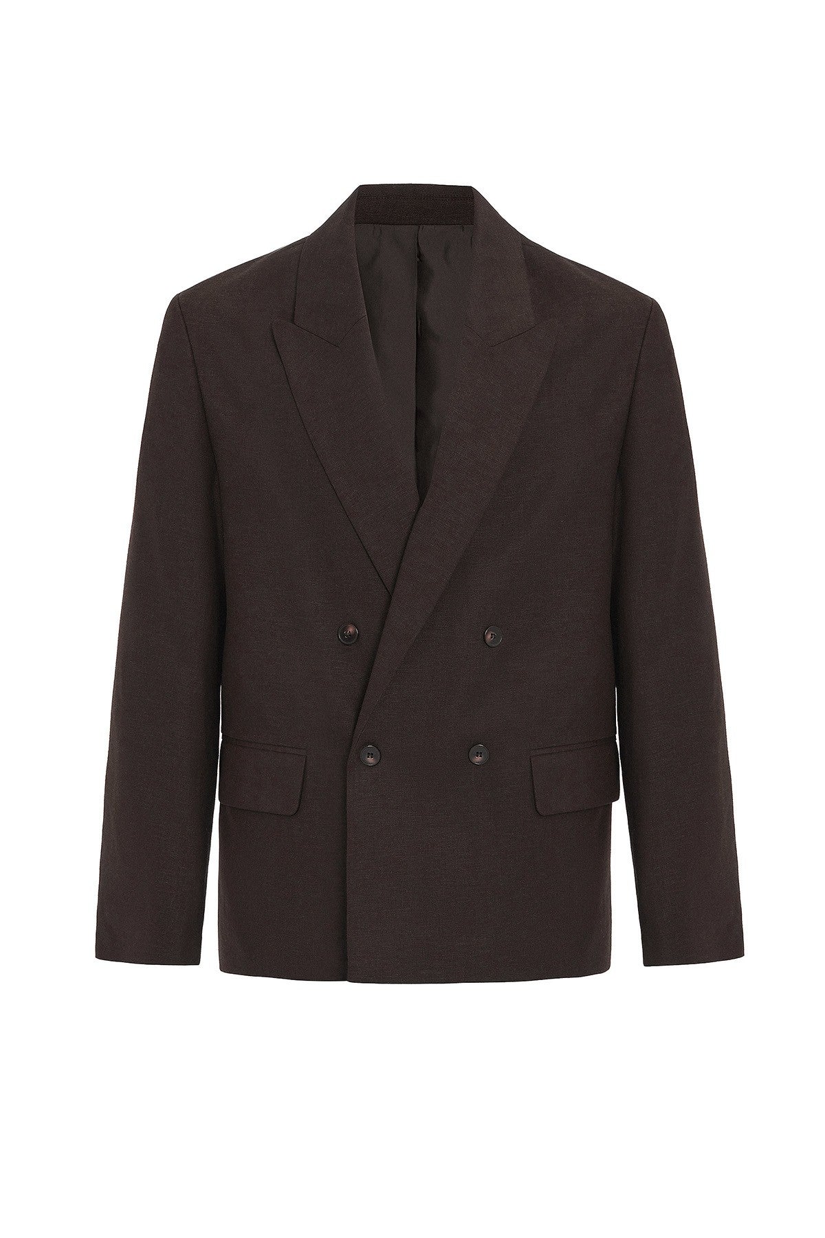 Relax Fit Keten Karışımlı Erkek Blazer Ceket