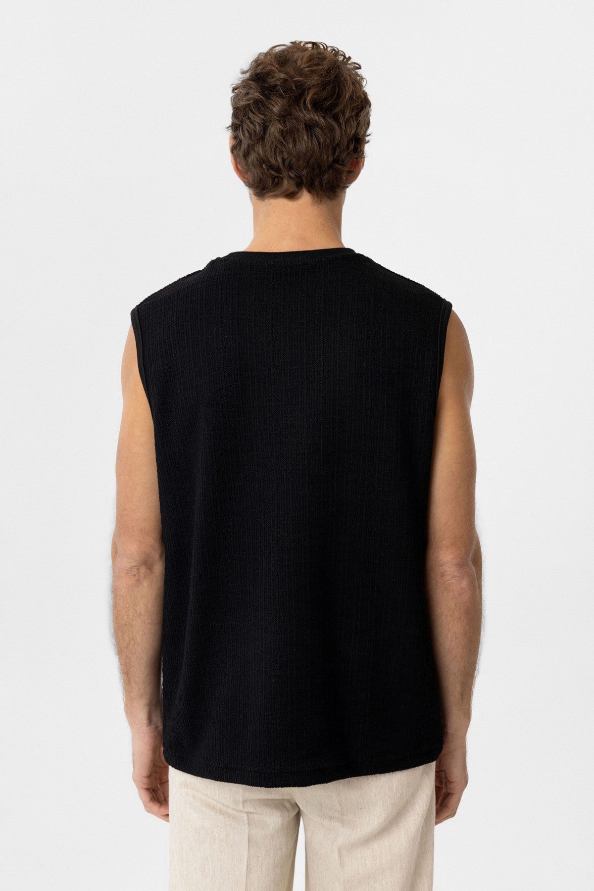 Antioch Regular Fit Dokulu Erkek Kolsuz T-Shirt