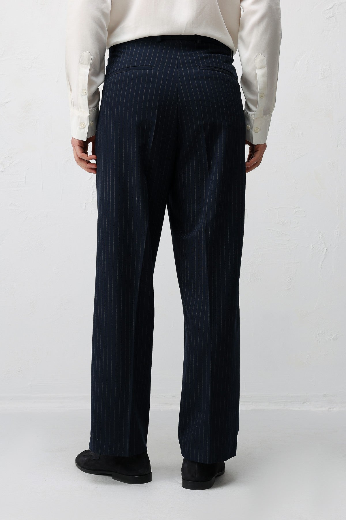 Relaxed Fit Çizgili Erkek Takım Elbise