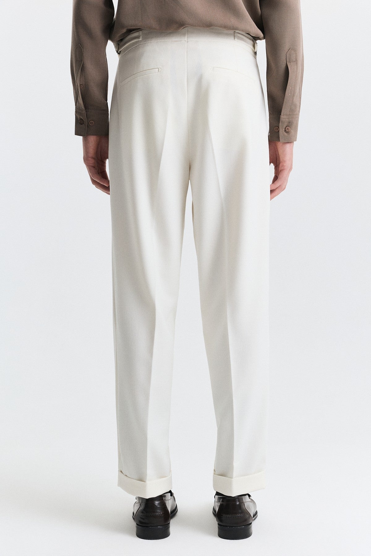 Tapered Fit Çift Pileli Pantolon