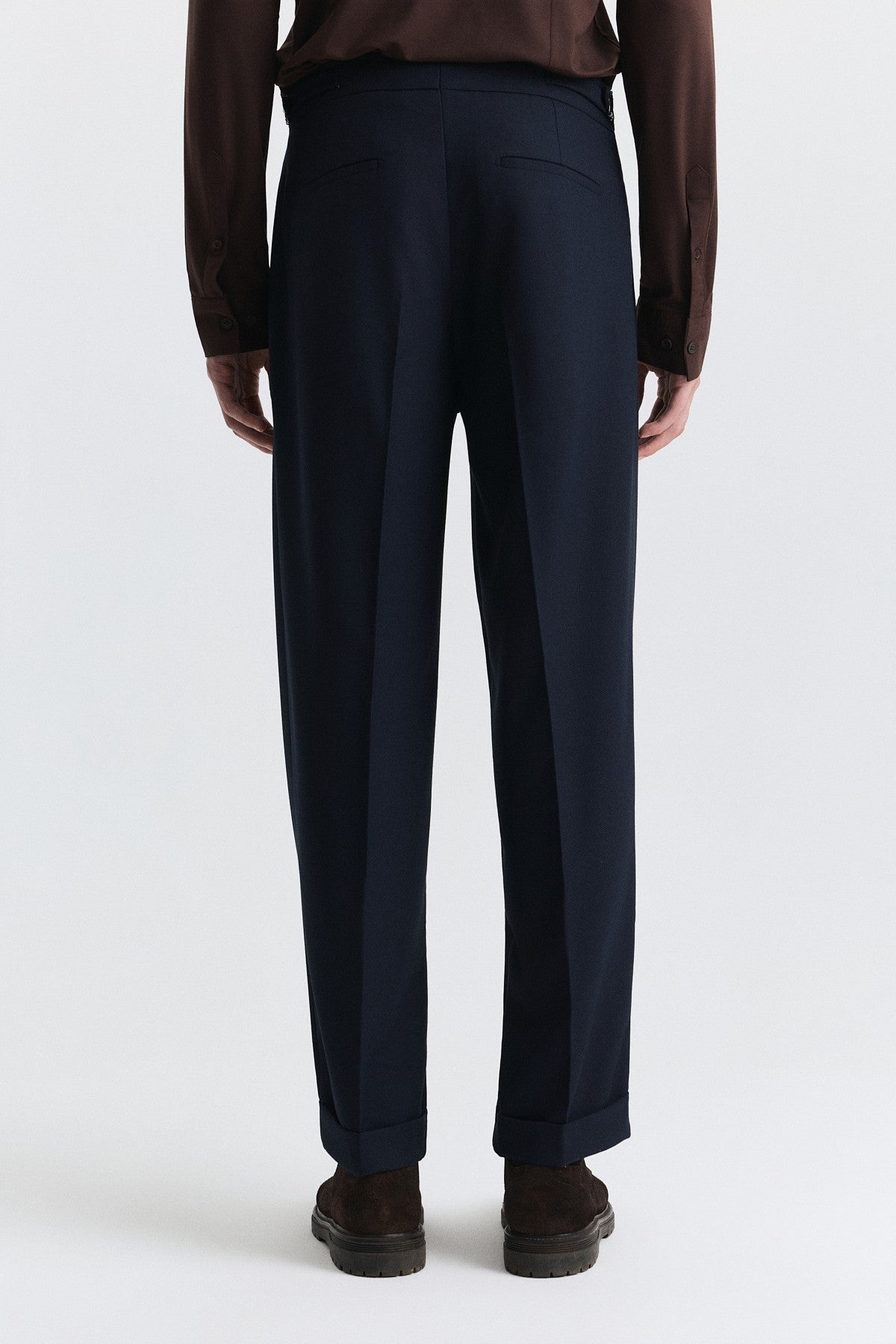Tapered Fit Çift Pileli Pantolon