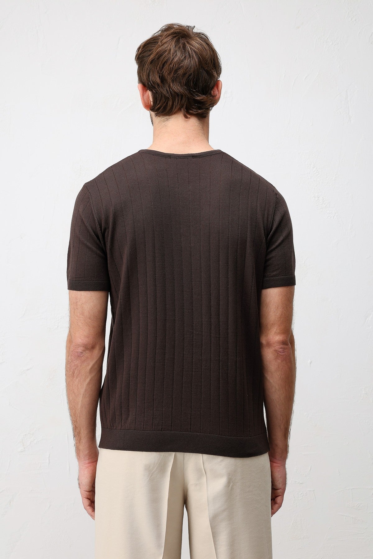 Dokulu Erkek Triko T-Shirt