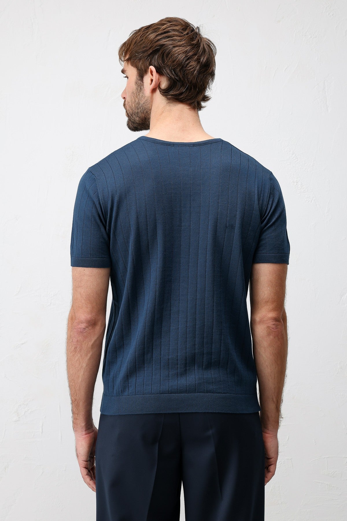 Dokulu Erkek Triko T-Shirt