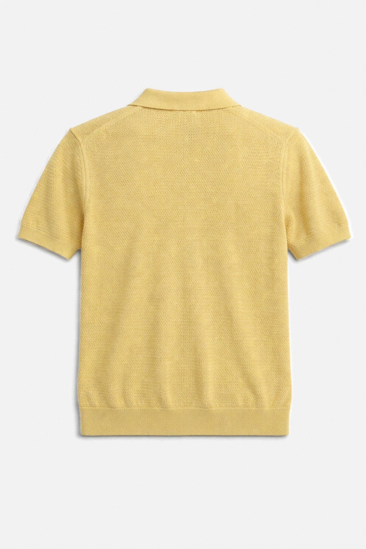 Örgü Dokulu Polo Yaka Erkek T-Shirt