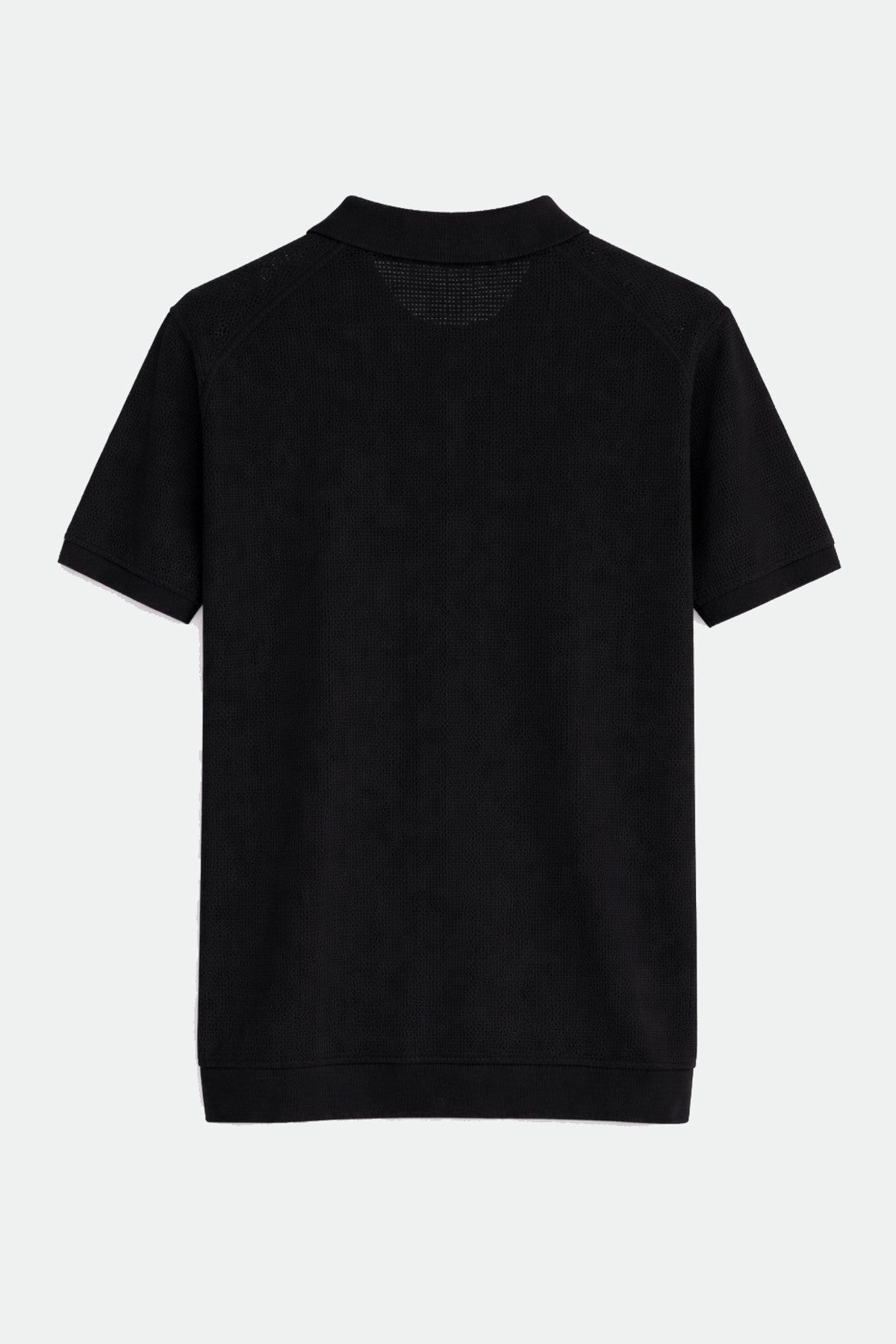 Örgü Dokulu Polo Yaka Erkek T-Shirt