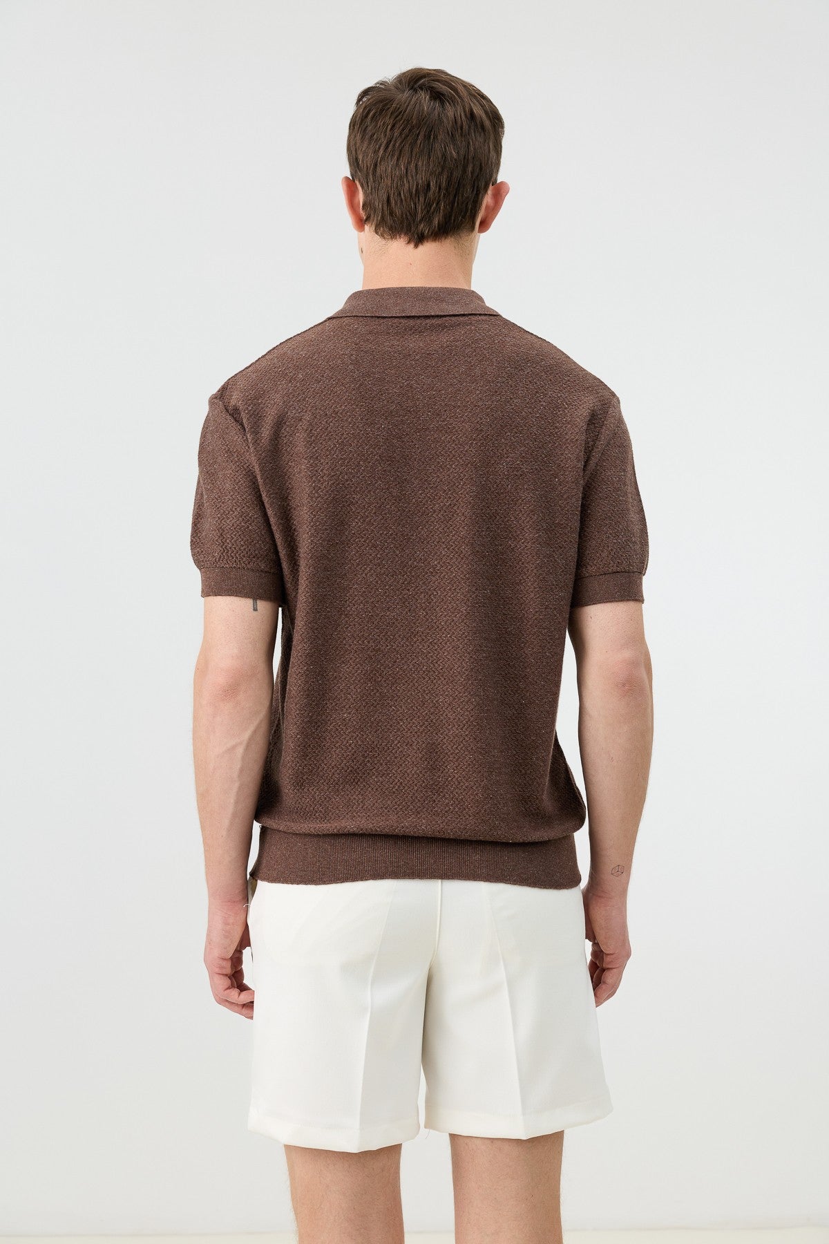 Dokulu Polo Yaka Triko Erkek T-Shirt