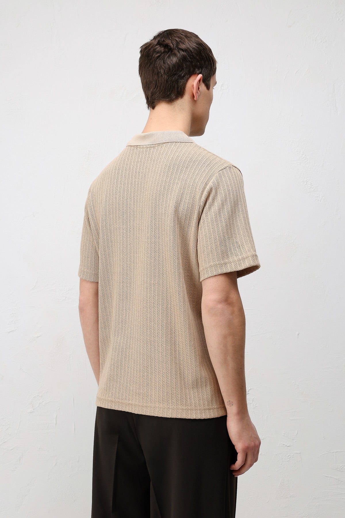 Antioch Dokulu Örme Polo Yaka Erkek T-Shirt