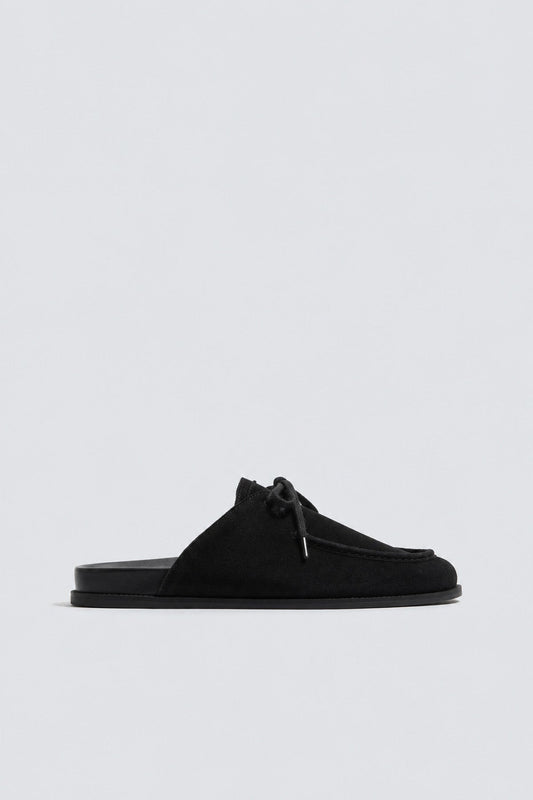 %100 Süet Bağcıklı Sabo