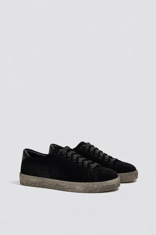 Kontrast Tabanlı %100 Süet Sneaker