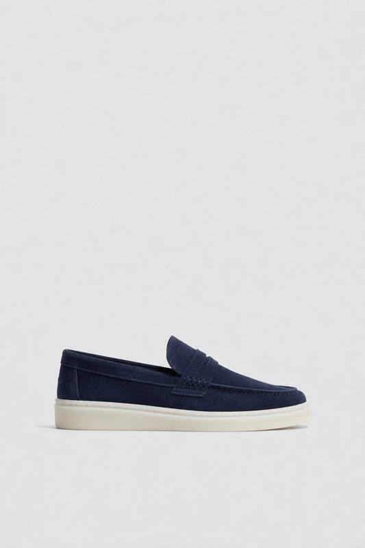 Kalın Tabanlı %100 Süet Loafer