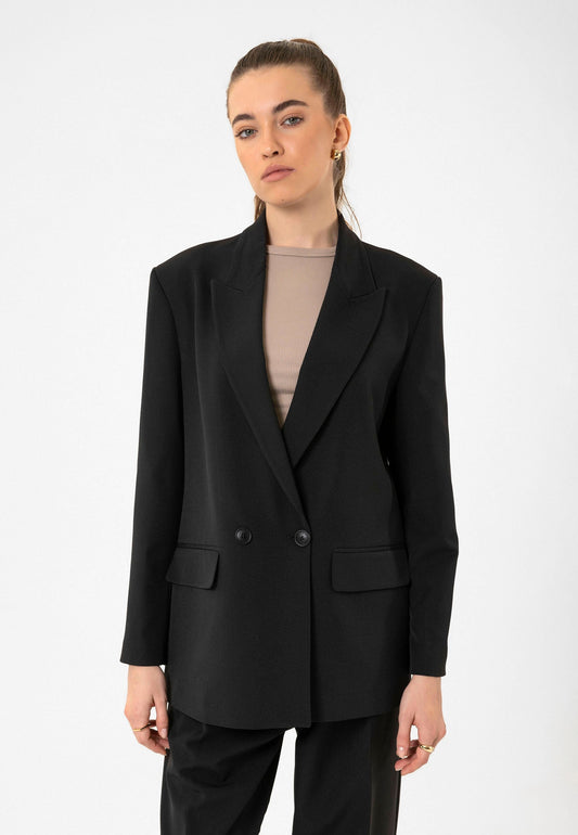 Antioch Kadın Kruvaze Kapama Oversize Blazer Ceket