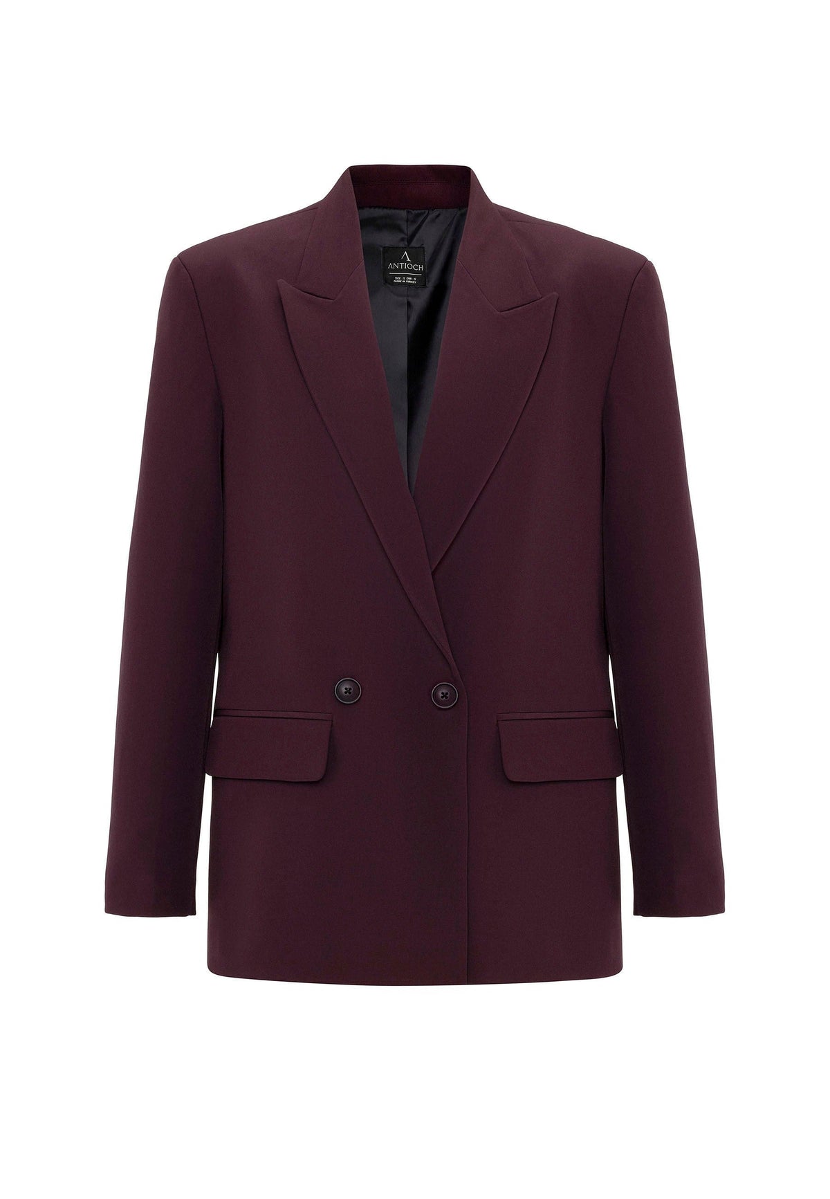 Antioch Kadın Kruvaze Kapama Oversize Blazer Ceket