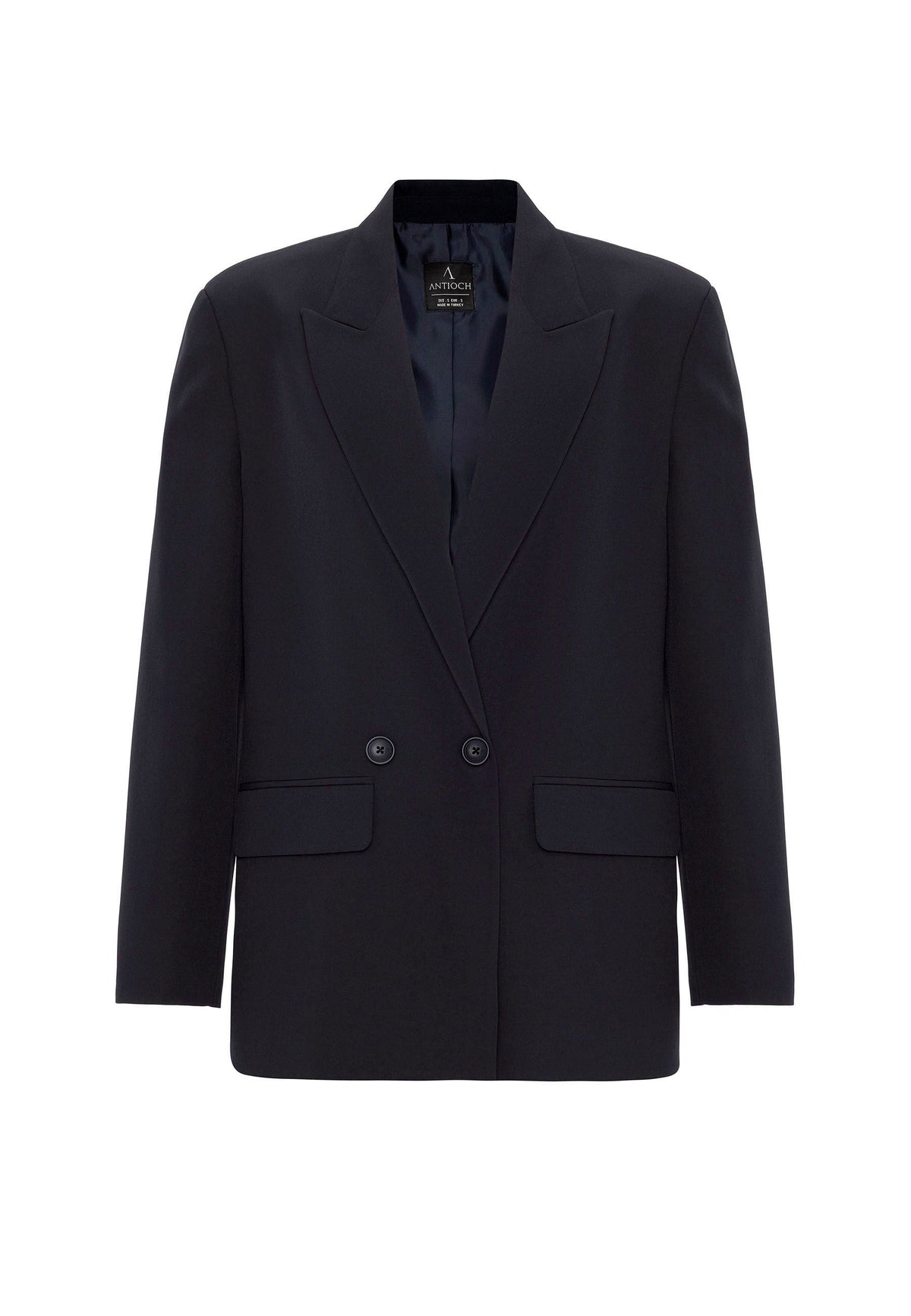 Antioch Kadın Kruvaze Kapama Oversize Blazer Ceket