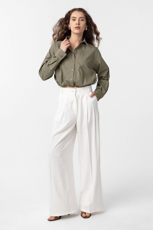 Antioch Crop Poplin Kadın Gömlek