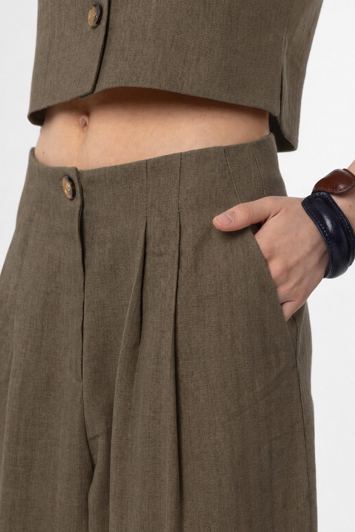 Antioch Keten Karışımlı Kadın Culotte Pantolon