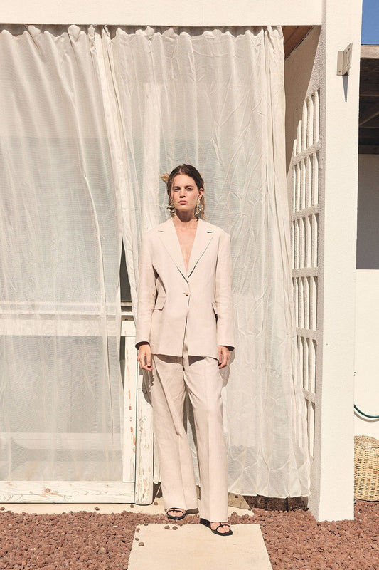 Antioch 100% Keten Kadın Blazer Ceket