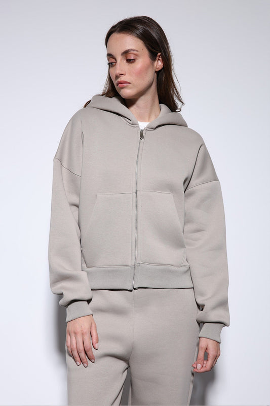 Antioch Fermuarlı Kapüşonlu Kadın Sweatshirt