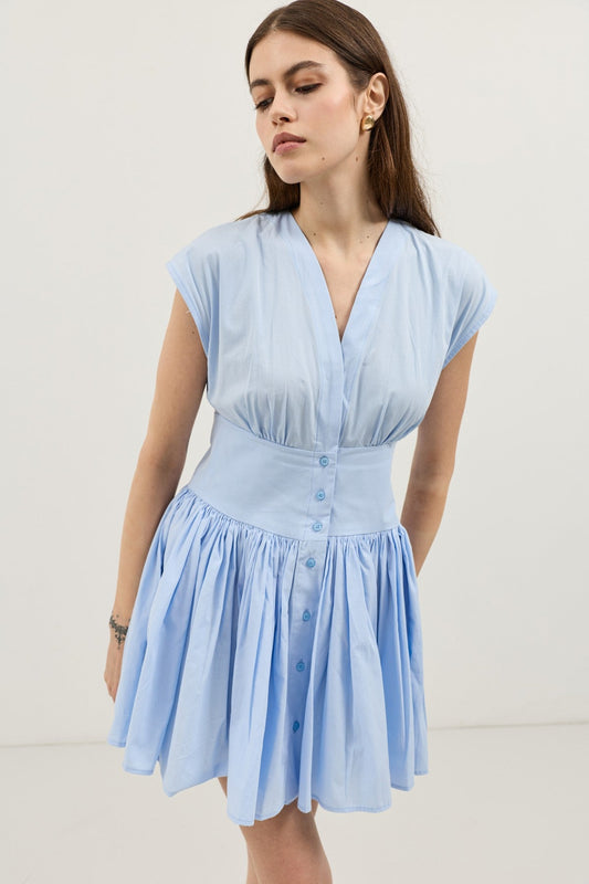Mini Poplin Kadın Elbise