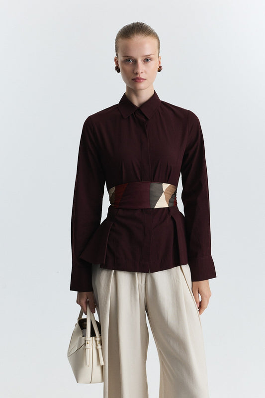 Peplum Poplin Gömlek