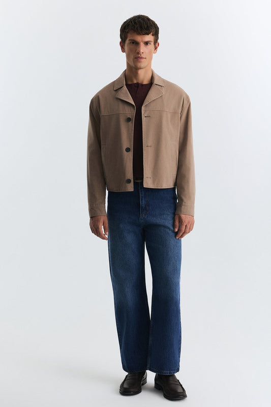 Crop Fit Suni Süet Ceket