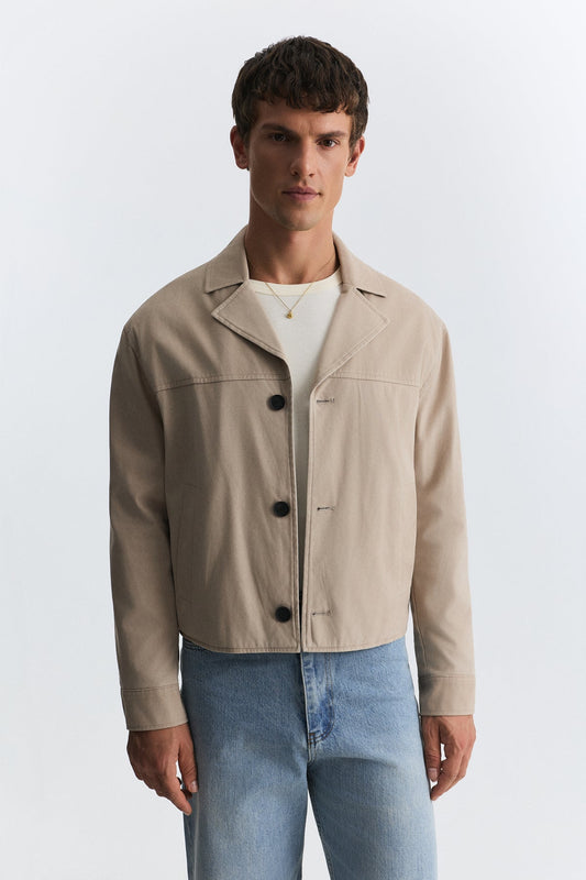 Crop Fit Suni Süet Ceket