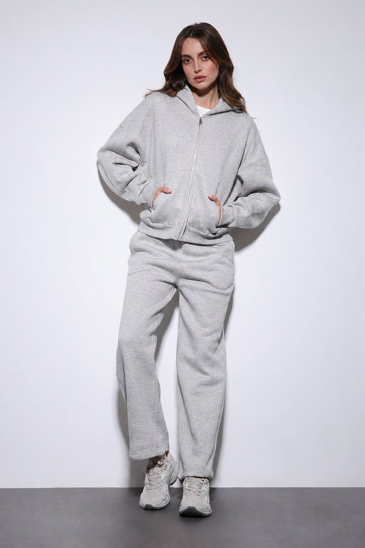 Kapüşonlu Sweatshirt Kadın Eşofman Takım