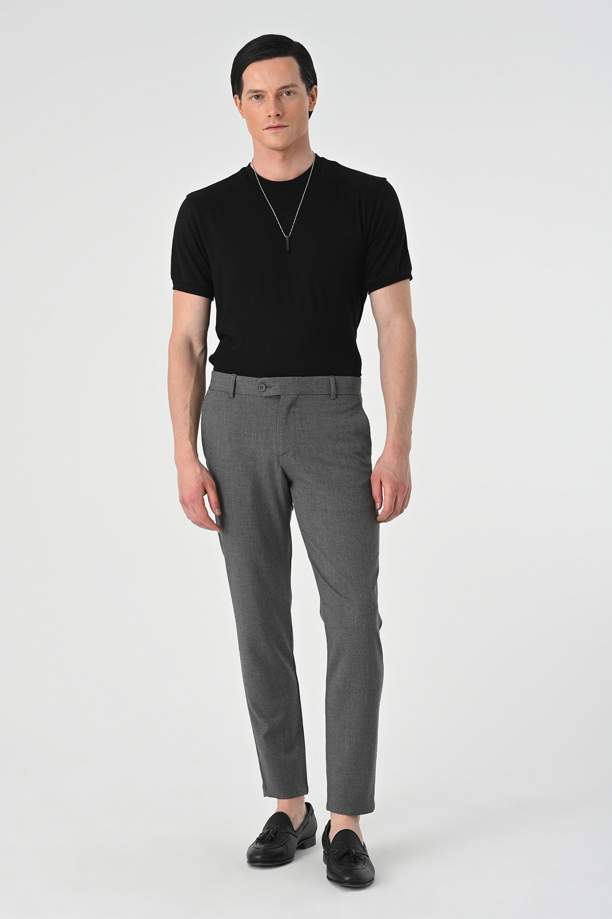 Erkek Aksesuar Detaylı Slim Fit Pantolon