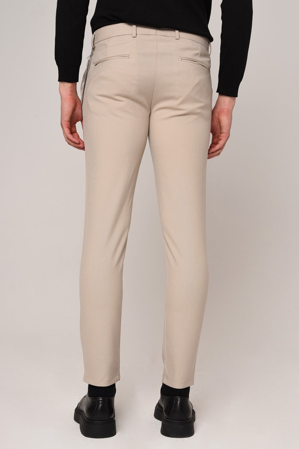 Erkek Aksesuar Detaylı Slim Fit Pantolon
