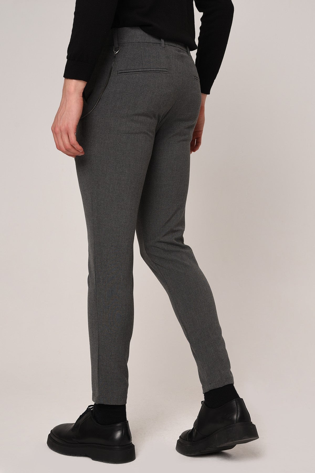 Erkek Aksesuar Detaylı Slim Fit Pantolon