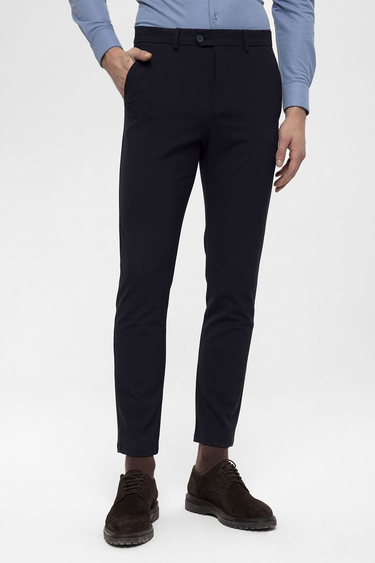 Erkek Aksesuar Detaylı Slim Fit Pantolon