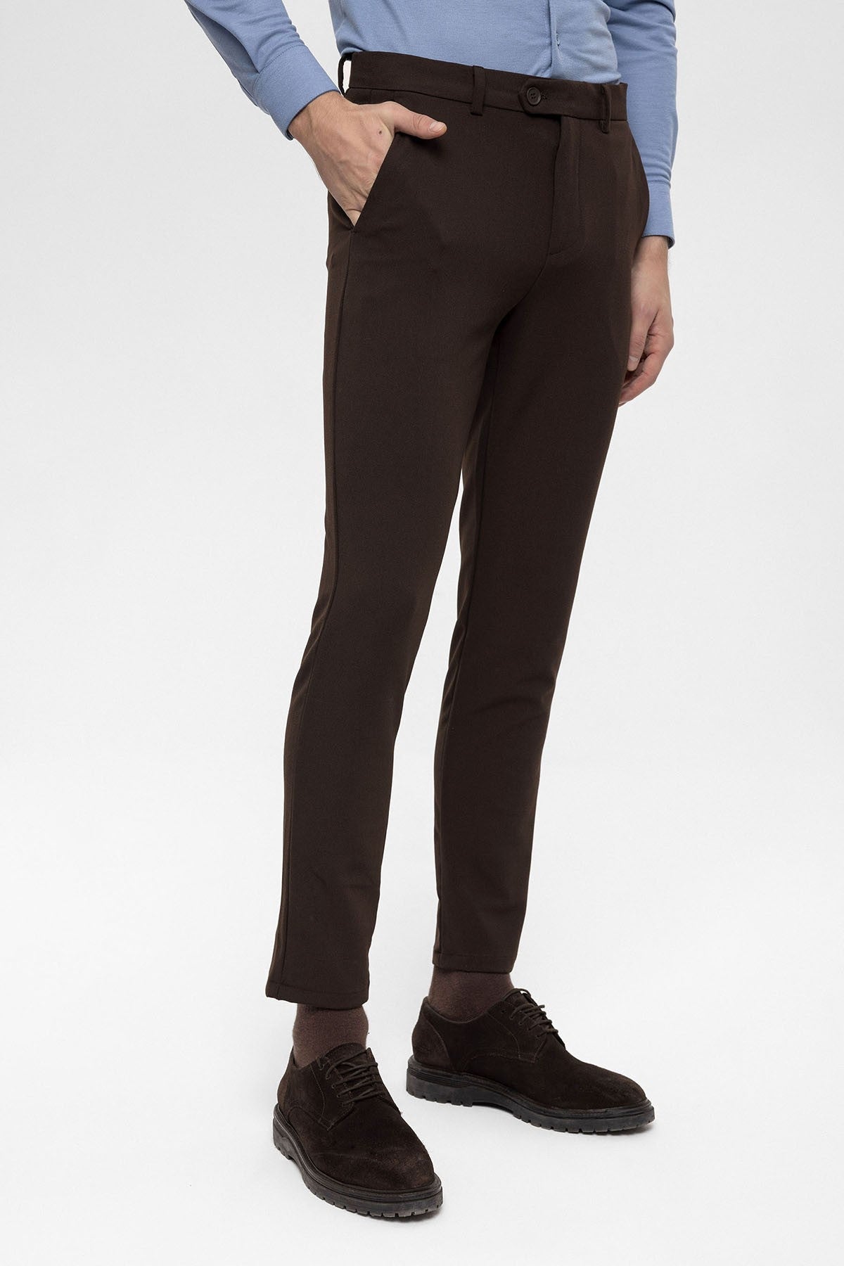 Erkek Aksesuar Detaylı Slim Fit Pantolon