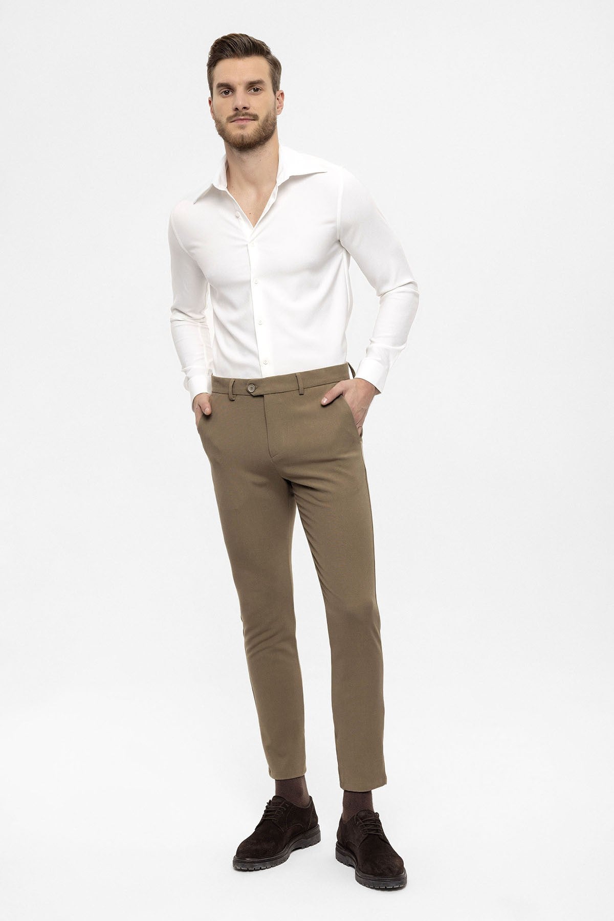 Erkek Aksesuar Detaylı Slim Fit Pantolon