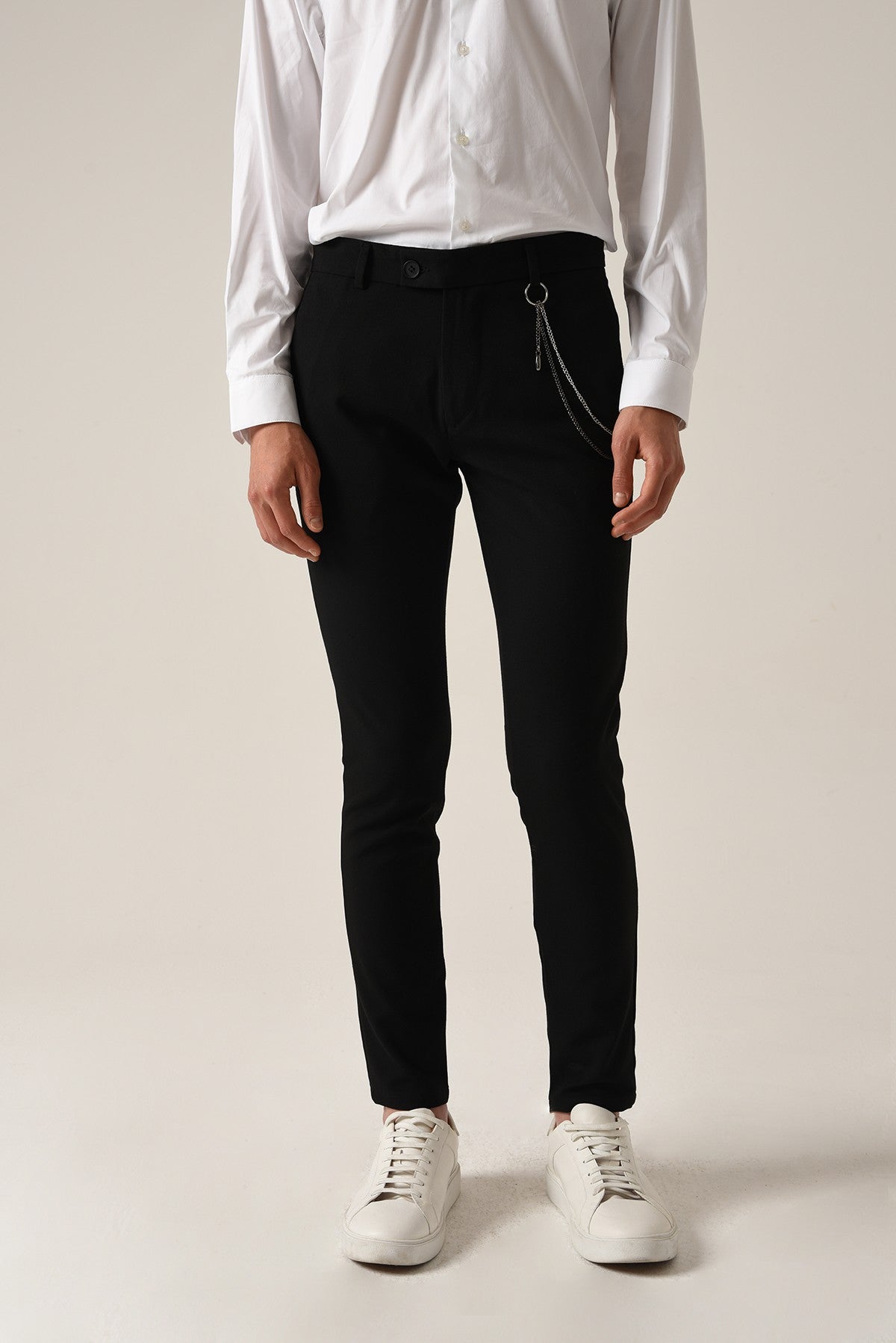 Erkek Aksesuar Detaylı Slim Fit Pantolon