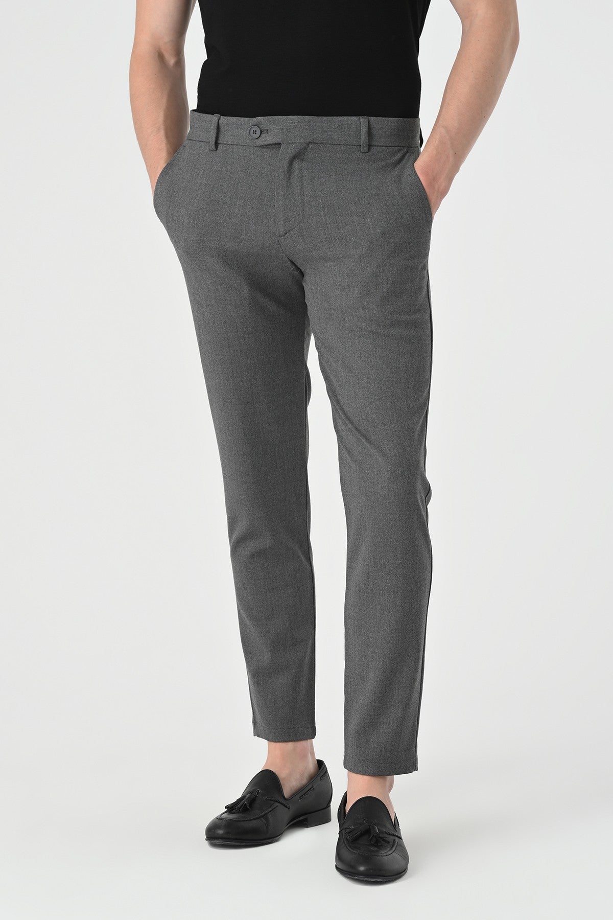Erkek Aksesuar Detaylı Slim Fit Pantolon