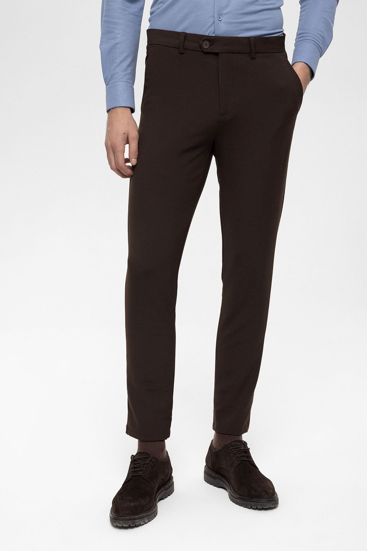 Erkek Aksesuar Detaylı Slim Fit Pantolon