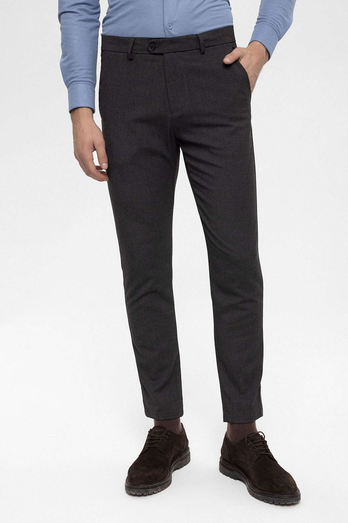 Erkek Aksesuar Detaylı Slim Fit Pantolon