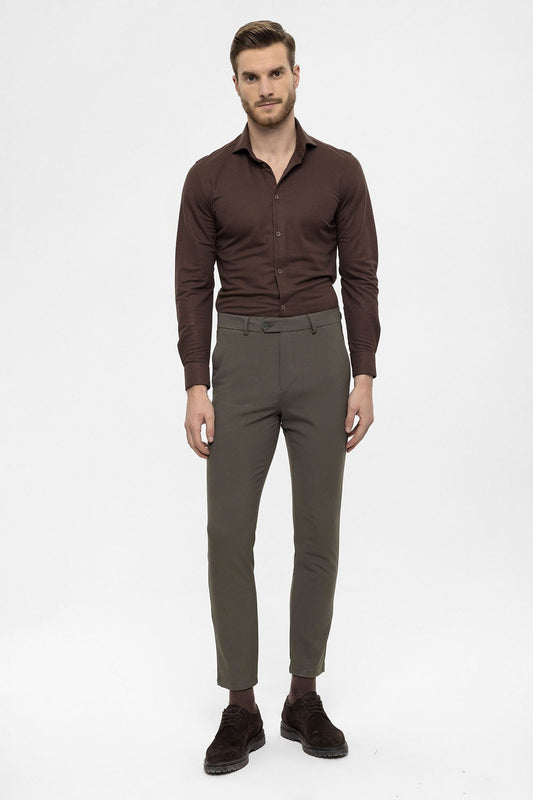 Erkek Aksesuar Detaylı Slim Fit Pantolon