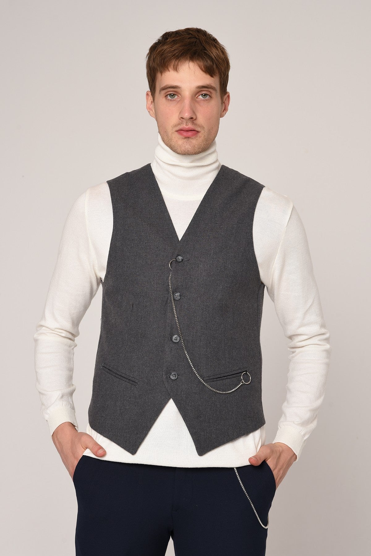 Antioch Slim Fit Erkek Yelek