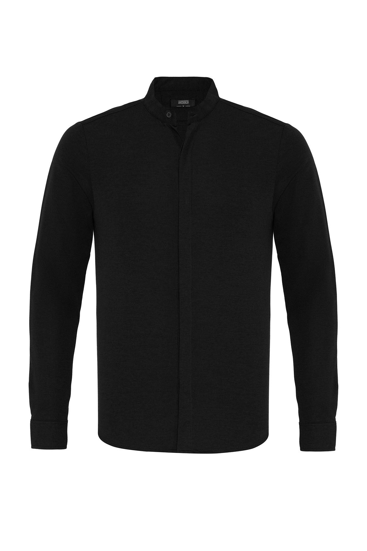 Antioch Erkek Hakim Yaka Gizli Düğme Uzun Kollu Slim Fit Gömlek