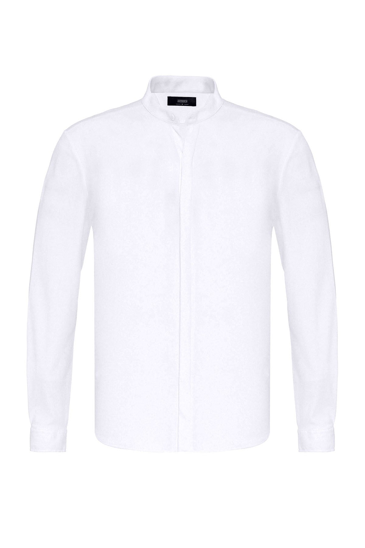 Antioch Erkek Hakim Yaka Gizli Düğme Uzun Kollu Slim Fit Gömlek