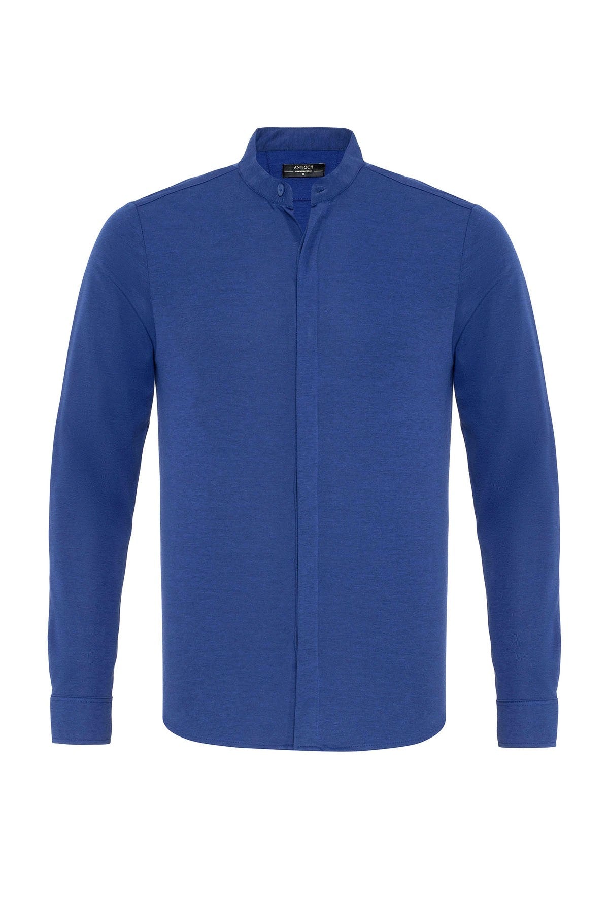 Antioch Erkek Hakim Yaka Gizli Düğme Uzun Kollu Slim Fit Gömlek