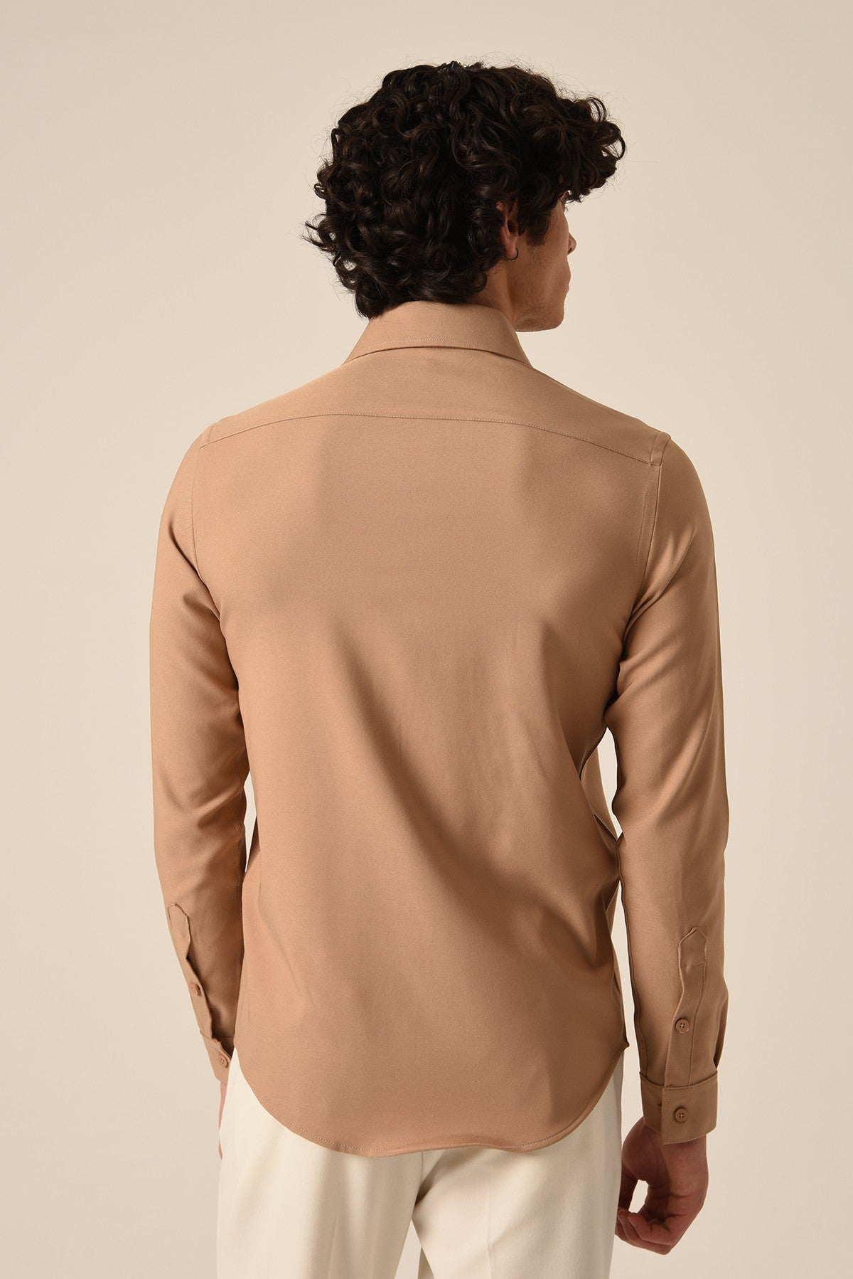 Antioch Slim Fit Erkek Uzun Kollu Geniş Yaka Gömlek